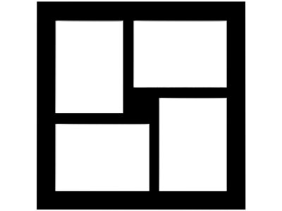 Passe-partout met meerdere uitsparingen