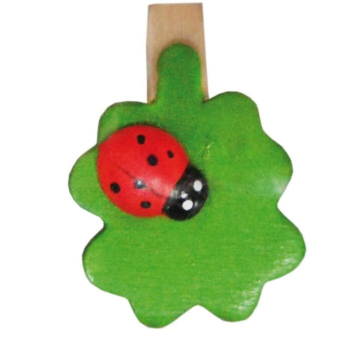 Note clips lieveheersbeestje op blad 3,5 cm 8 stuks