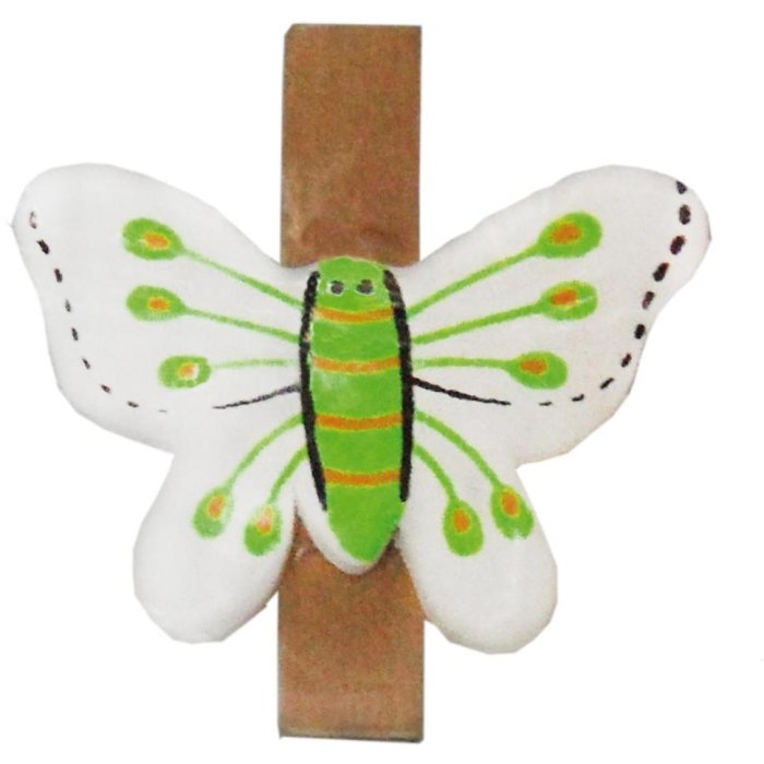 Note clips vlinder 3,5 cm groen