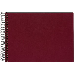 Spiraal Album Bella Vista bordeaux 25x17 cm zwarte paginas