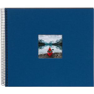 Spiraal Album Bella Vista blauw 35x30 cm zwarte paginas