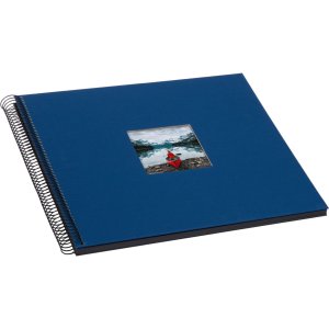 Spiraal Album Bella Vista blauw 35x30 cm zwarte paginas