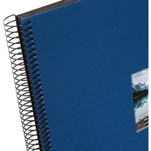 Spiraal Album Bella Vista blauw 35x30 cm zwarte paginas