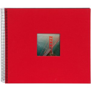 Spiraal Album Bella Vista rood 35x30 cm zwarte paginas