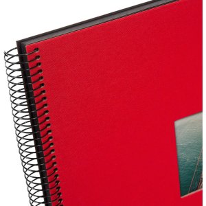 Spiraal Album Bella Vista rood 35x30 cm zwarte paginas