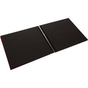 Spiraal Album Bella Vista rood 35x30 cm zwarte paginas