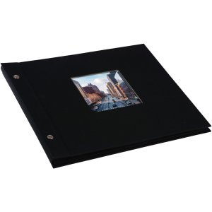 Schroefalbum Bella Vista zwart 30x25 cm zwart fotokarton