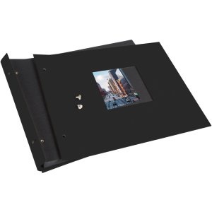 Schroefalbum Bella Vista zwart 30x25 cm zwart fotokarton