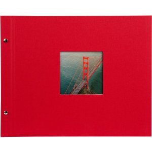 Schroefalbum Bella Vista rood 39x31 cm witte paginas