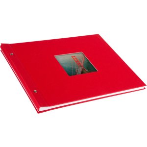 Schroefalbum Bella Vista rood 39x31 cm witte paginas