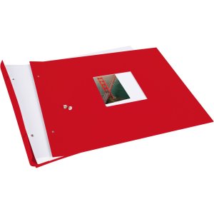 Schroefalbum Bella Vista rood 39x31 cm witte paginas