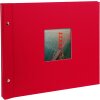 Schroefalbum Bella Vista rood 39x31 cm witte paginas