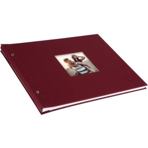 Schroefalbum Bella Vista bordeaux 39x31 cm witte paginas