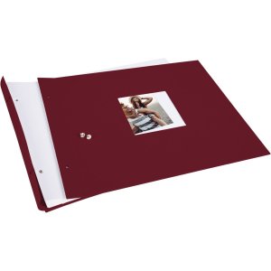 Schroefalbum Bella Vista bordeaux 39x31 cm witte paginas