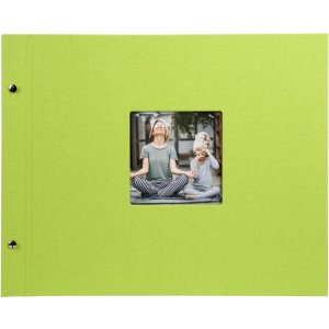 Schroefalbum Bella Vista groen 39x31 cm witte paginas