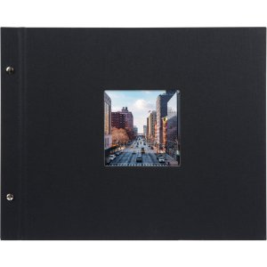 Schroefalbum Bella Vista zwart 39x31 cm witte paginas