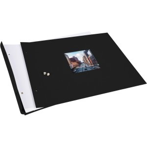 Schroefalbum Bella Vista zwart 39x31 cm witte paginas