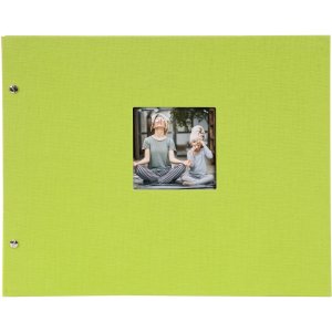 Schroefalbum Bella Vista groen 39x31 cm blanco paginas