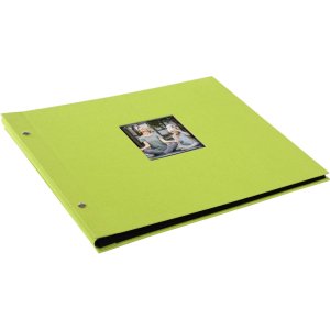 Schroefalbum Bella Vista groen 39x31 cm blanco paginas