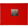 Schroefalbum Bella Vista rood 39x31 cm blanco paginas