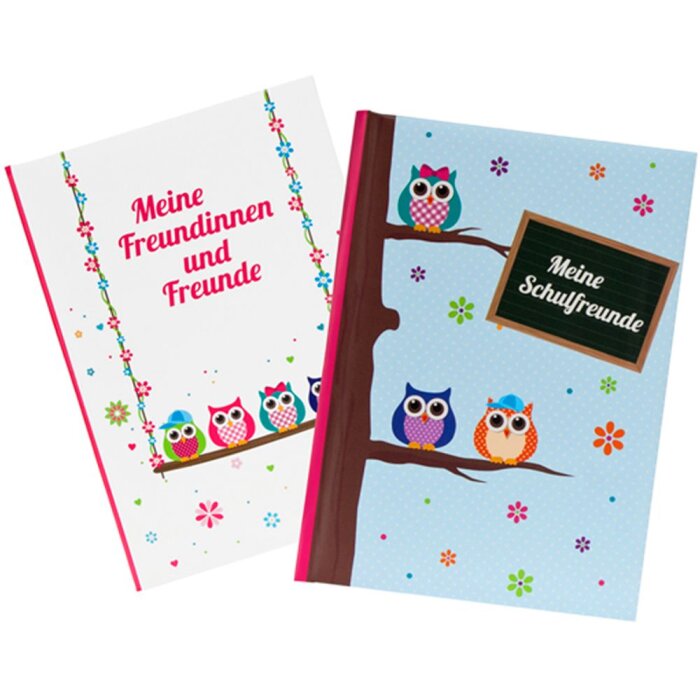 Goldbuch Vriendenboek Uil 15x21 cm 72 geïllustreerde paginas