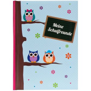Goldbuch Vriendenboek Uil 15x21 cm 72 geïllustreerde paginas