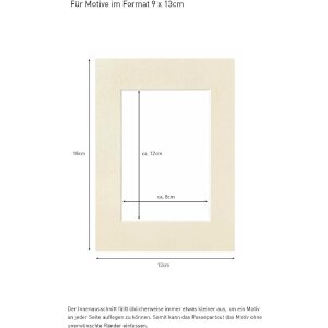 Kant-en-klaar passepartout 13x18 cm voor 9x13 cm witdoorn