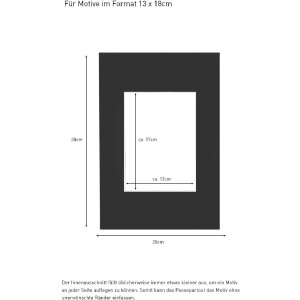Kant-en-klaar passepartout 20x30 cm voor 13x18 cm zwart