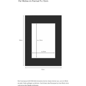 Nielsen Kant-en-klaar passepartout 13x18 cm voor 9x13 cm zwart