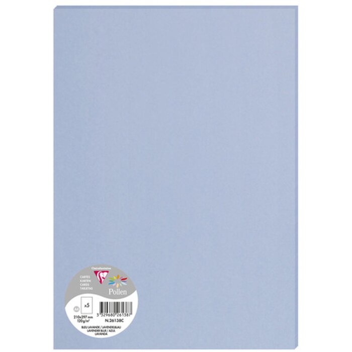 5 vellen stuifmeel din a4 120 g - lavendelblauw