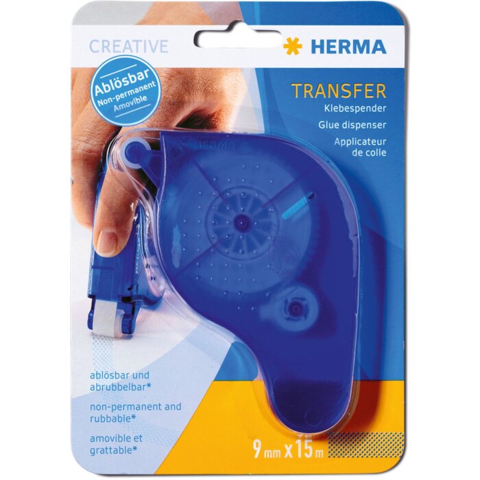 Zelfklevende dispenser transfer blauw - verwijderbaar