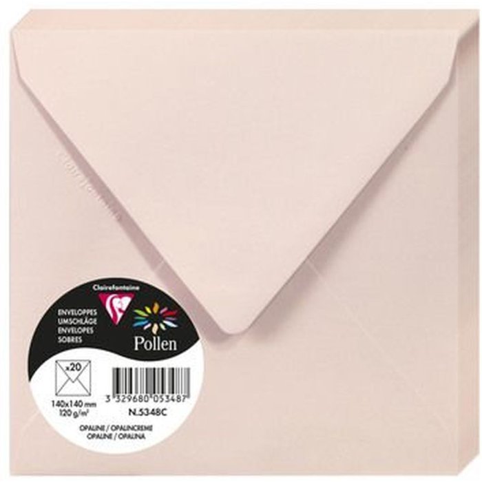 Enveloppe Pollen 20 stuks opaline 140x140 mm 120g