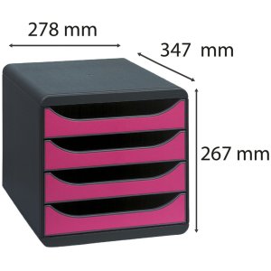 big-box Klassieke Muis Grijs-Framboos