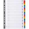 Bedrukte indexen wit karton 160g versterkt gekleurde tabbladen 20-delig a4 Wit
