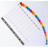 Bedrukte indexen wit karton 160g versterkt gekleurde tabbladen 20-delig a4 Wit