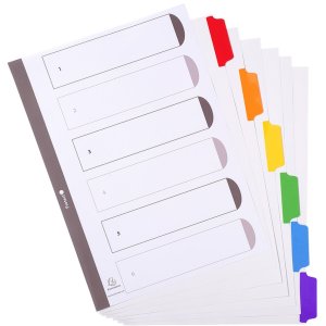 Register din a4 met 6 tabbladen