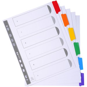 Register din a4 met 6 tabbladen