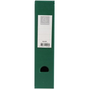 Opstaande pvc 2mm rug 70mm met gelijmde etikethouder en grijpgat Groen