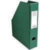 Opstaande pvc 2mm rug 70mm met gelijmde etikethouder en grijpgat Groen