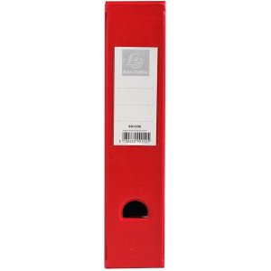 Opstaande pvc 2mm rug 70mm met vastgelijmde etikethouder en grijpgat Rood