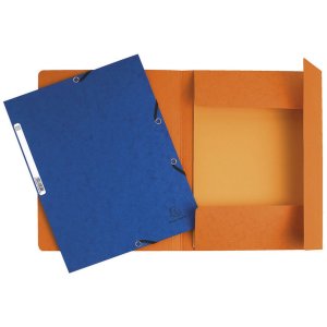 Map met elastiek en 3 kleppen din a4 geassorteerde kleuren