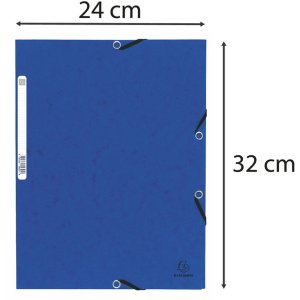 Map met elastiek en 3 kleppen din a4 geassorteerde kleuren