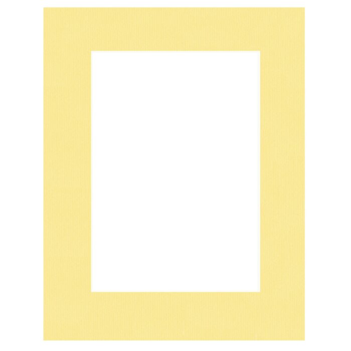 Afgewerkt passepartout 40 x 60 cm op 30 x 45 cm geel