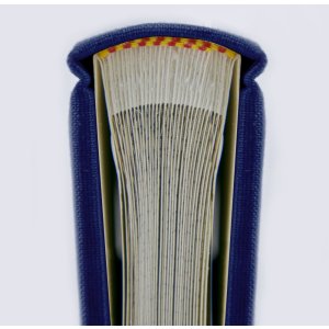 Linnen Fotoalbum Velina 24x24 cm blauw