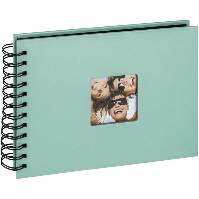 Walther Spiraal Album Fun mint groen 23x17 cm 40 zwarte paginas