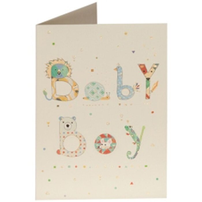 Wenskaart baby baby jongen