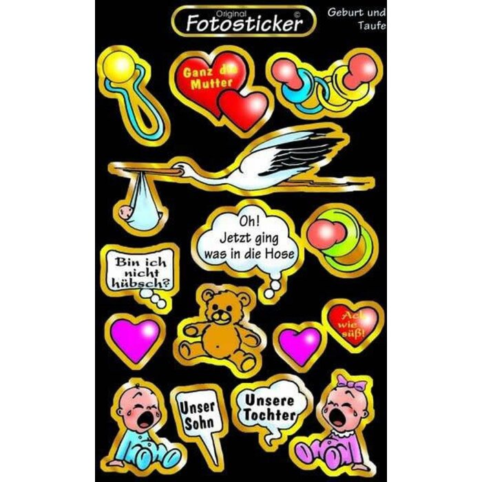 Sticker Baby - Geboorte Doop - Motief 1