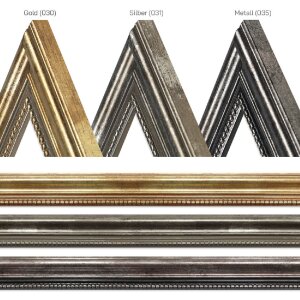 Houten lijst antiek 30 x 30 cm zilverkleurig ontspiegeld glas