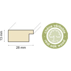 Houten lijst Eiken 30x40 cm donker