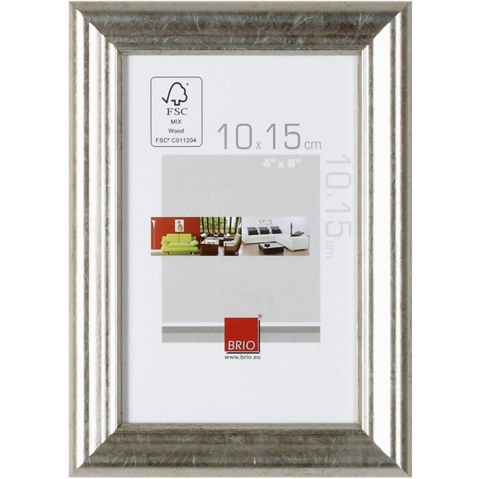 Houten lijst Circee 10x15 cm zilver